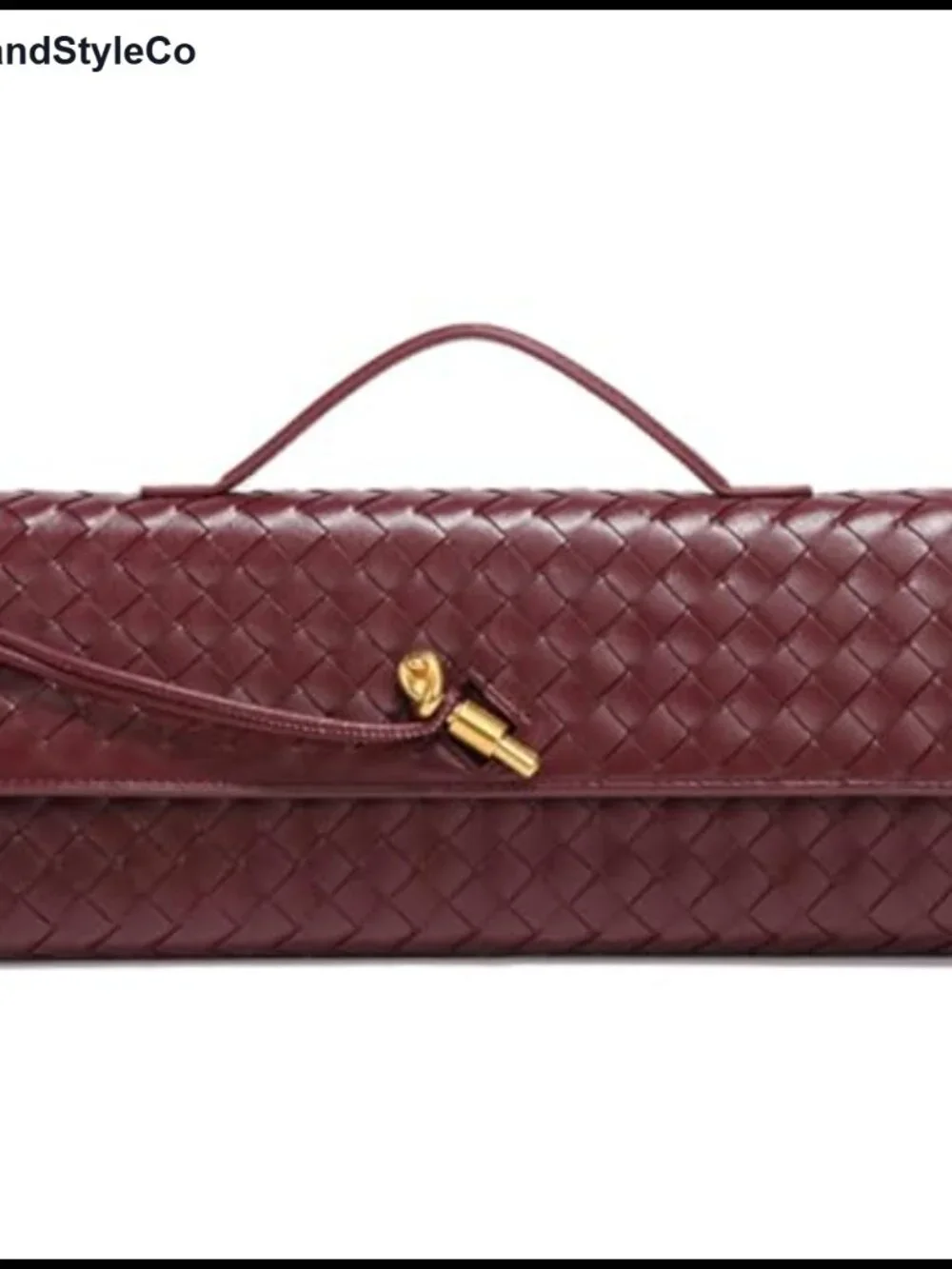 Faux Leather Woven Evening Clutch Crossbody Shoulder Hobo Handbag